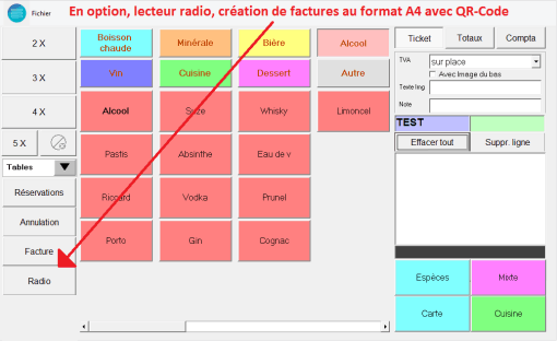Radio et Facture A4