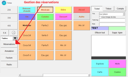 Gestion des réservations